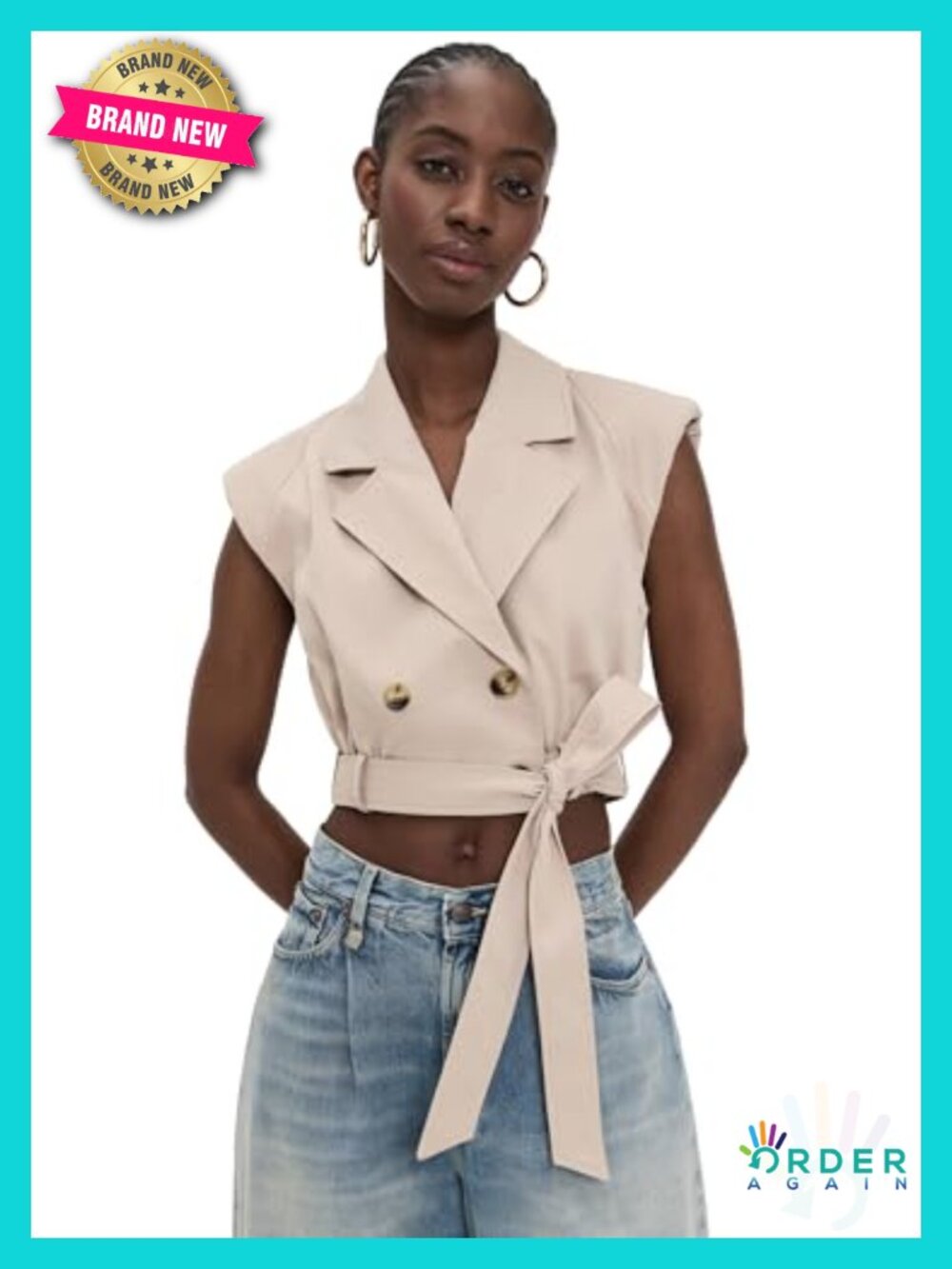 Mid-Weight Twill Suiting Vest with Notched Lapels and Padded Shoulders